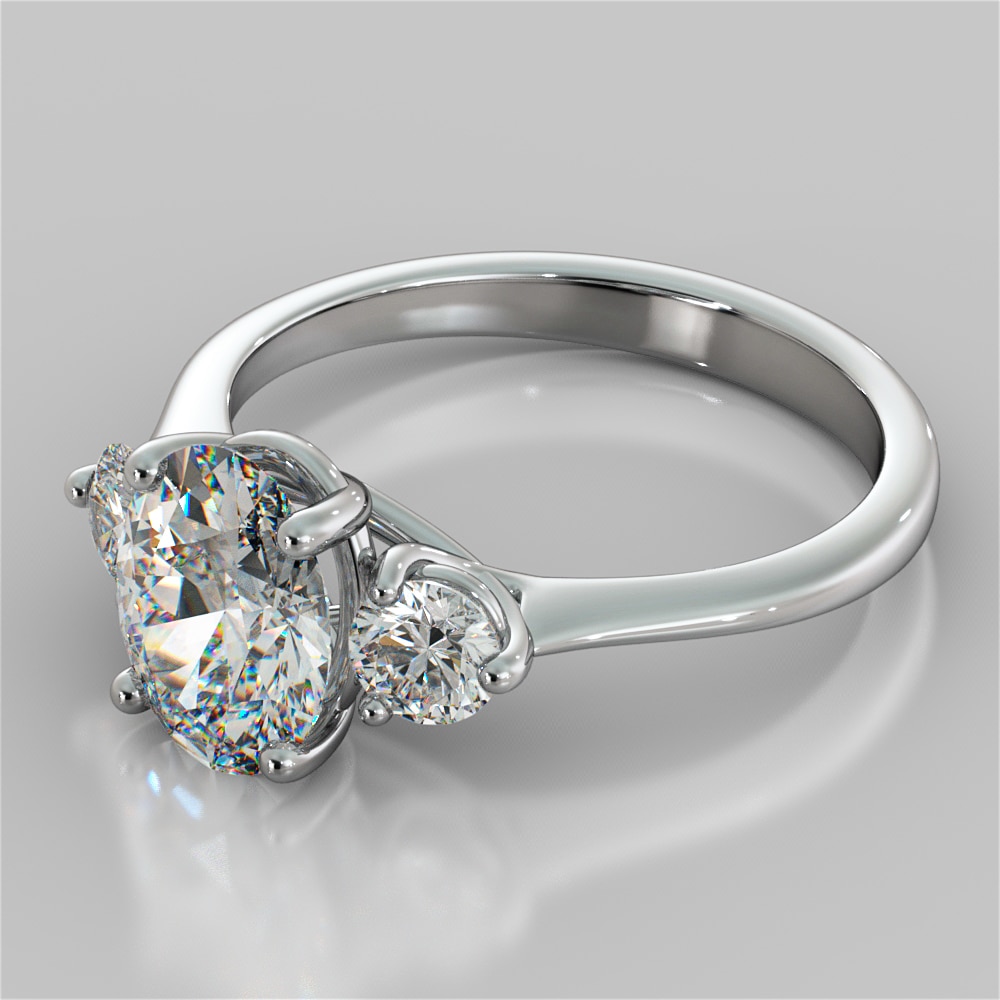Oval Cut Three-Stone Engagement Ring
