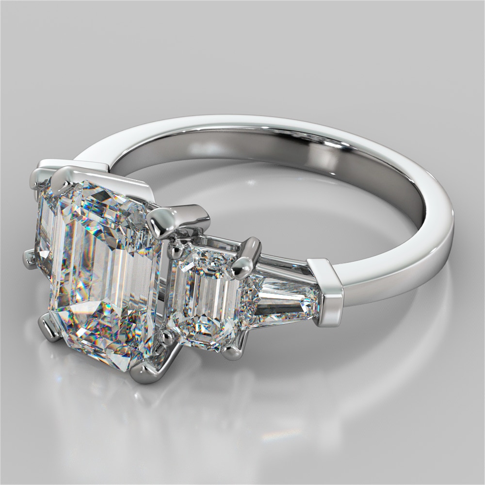 Emerald Cut Five-Stone Engagement Ring