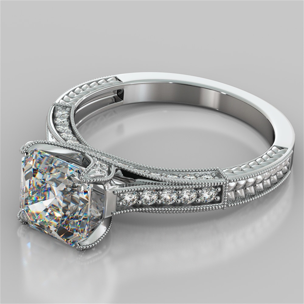 gorgeous antique asscher diamond ring | Emerald cut diamond ring, Asscher  cut diamond ring, Antique rings