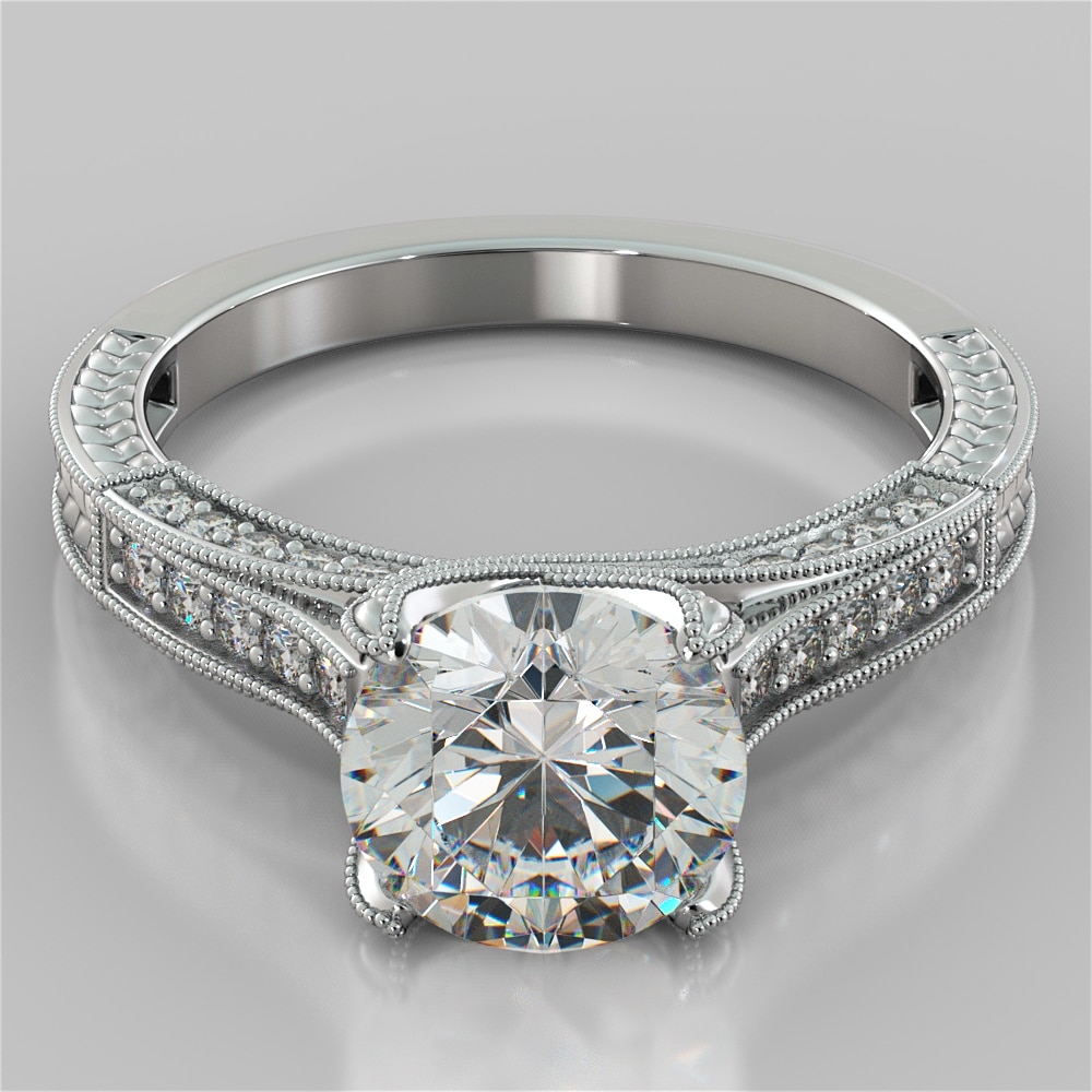 Antique round engagement rings sale
