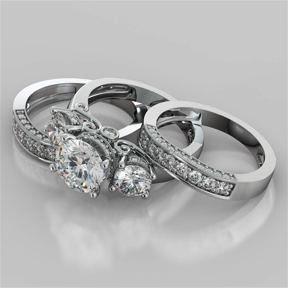 Filigree wedding set sale