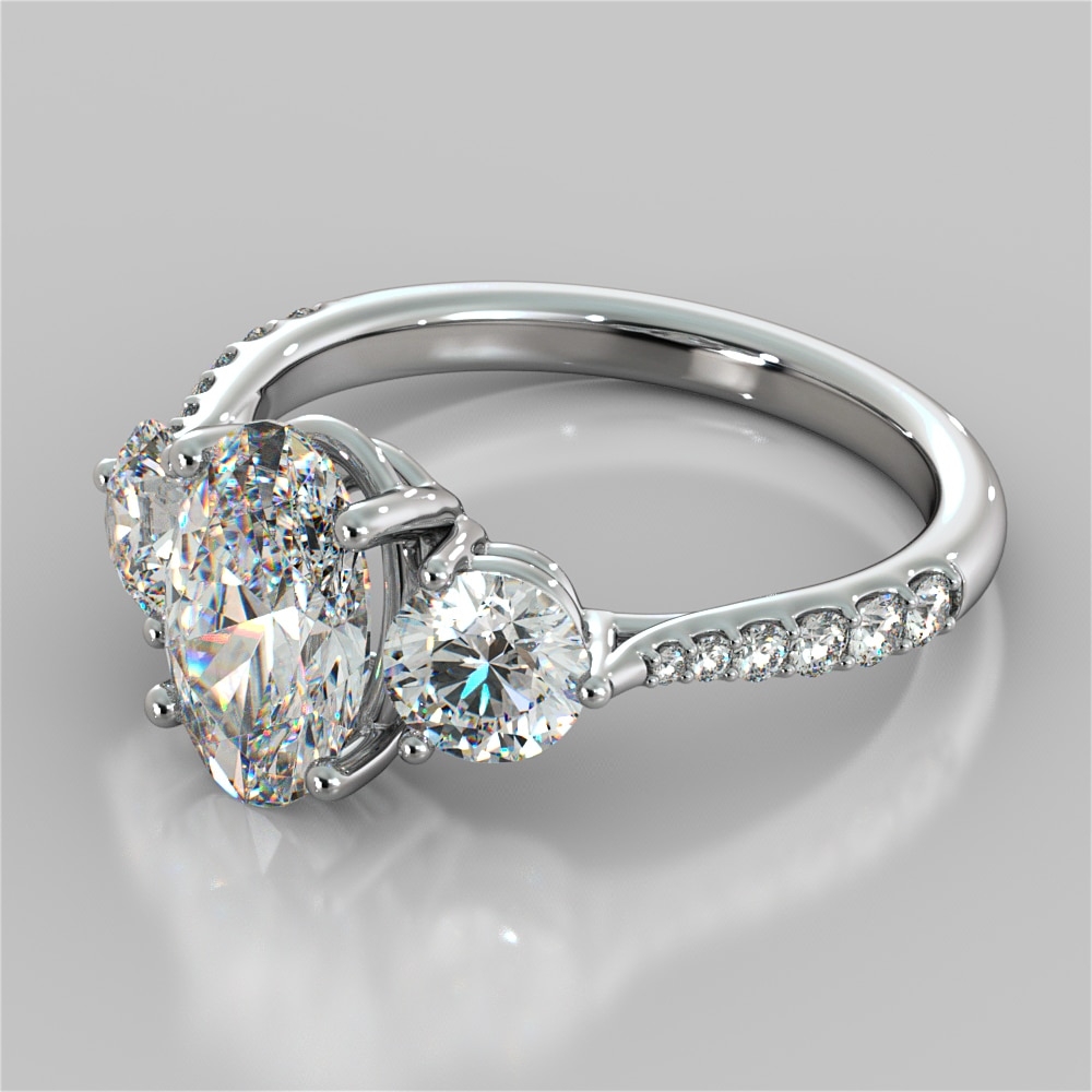 Oval center shop stone engagement rings
