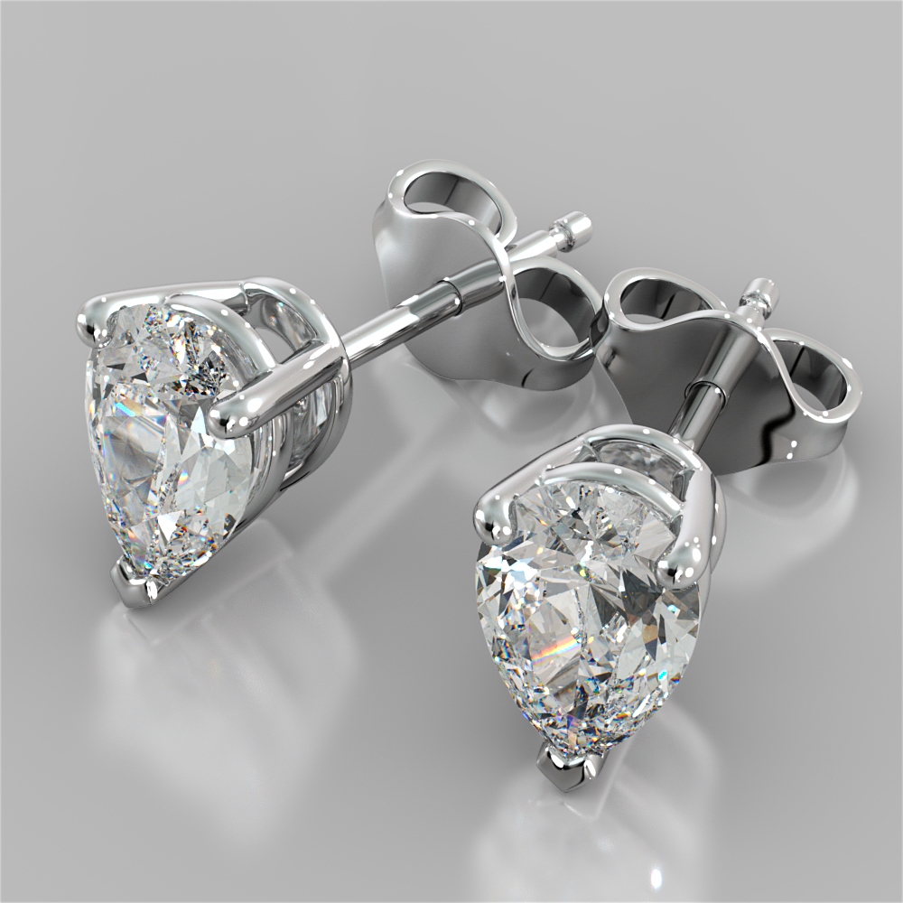 Lab Grown Diamonds Pear Cut Stud Earrings