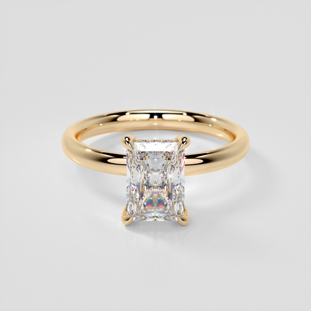 Princess Cut Diamond Engagement Ring with Square Halo and Accented Sid –  The Castle Jewelry