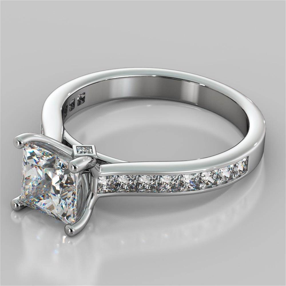 Diamond channel engagement ring new arrivals