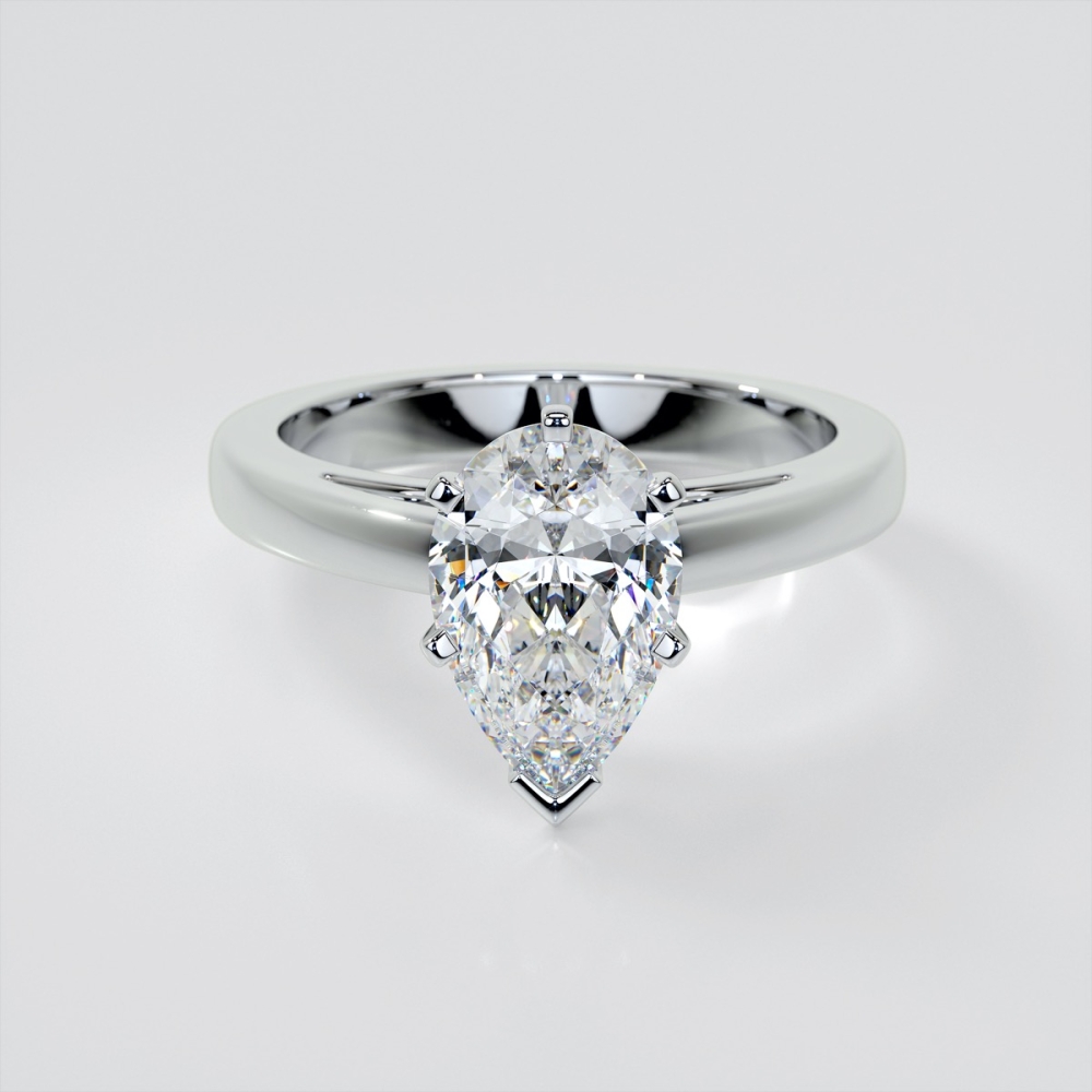 Cathedral pear engagement ring hotsell