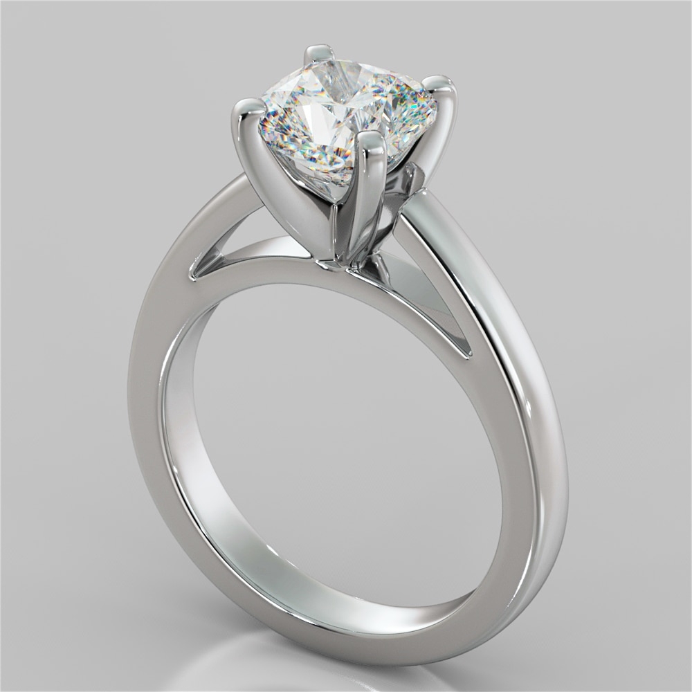 Cushion cut cathedral setting sale