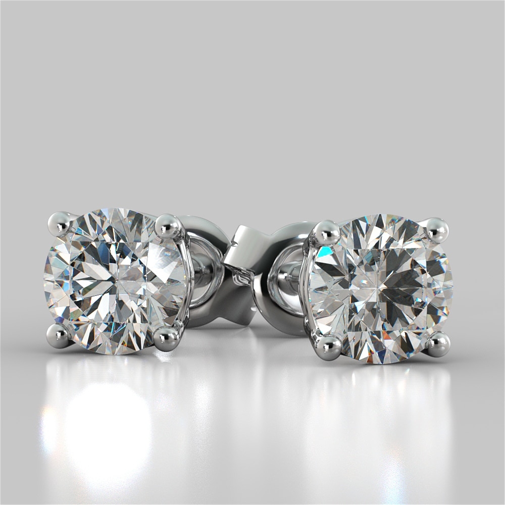 Rose Gold Diamond Halo Stud Earrings | Jewelry by Johan - Jewelry by Johan
