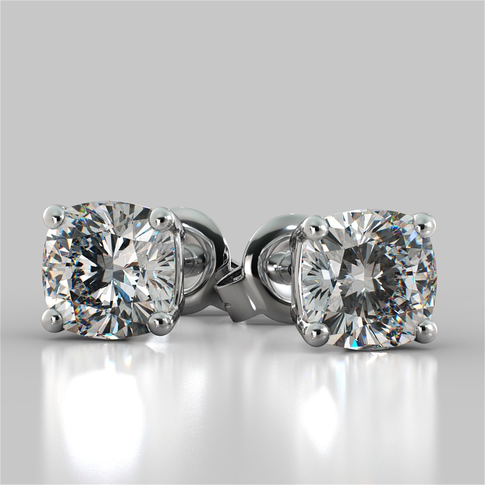 Lab Grown Diamond Cushion Cut Stud Earrings
