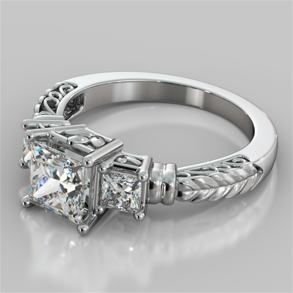 Princess Cut Diamond Engagement Ring #1381 - Seattle Bellevue | Joseph  Jewelry