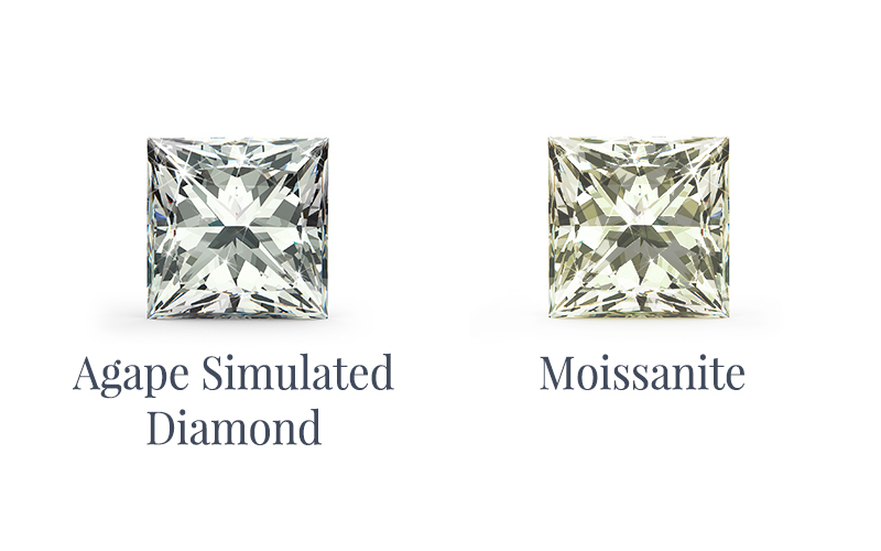 Agape Simulated Diamond Vs Moissanite