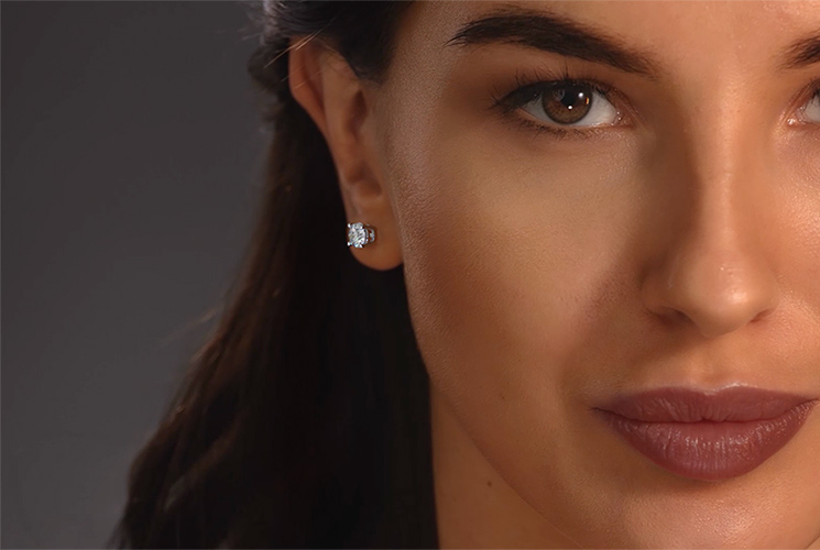 Agape online diamond earrings